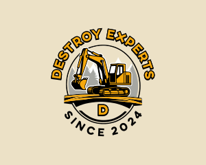 Excavator Contractor Builder logo design