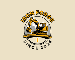 Excavator Contractor Builder logo design