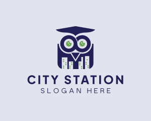 Owl City Buildings logo design