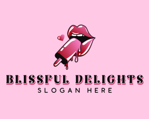 Sexy Mouth Popsicle logo design