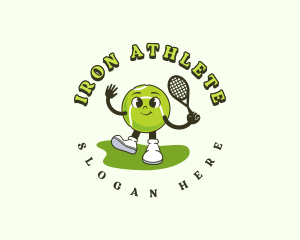 Athlete Tennis Ball logo design