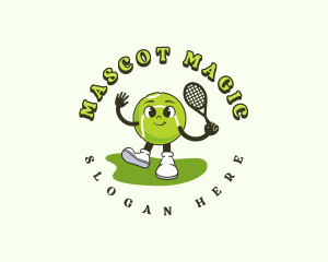 Athlete Tennis Ball logo design