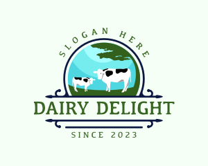 Dairy Cow Farm logo design