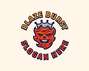 Blazing Fire Crown logo design