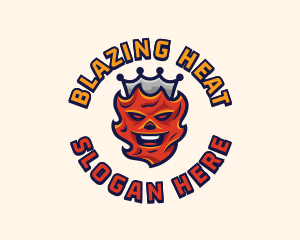 Blazing Fire Crown logo design