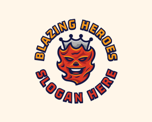 Blazing Fire Crown logo design