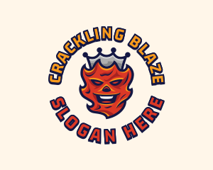 Blazing Fire Crown logo design