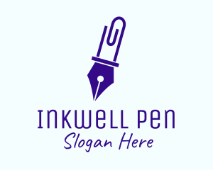 Pen Paper Clip logo design