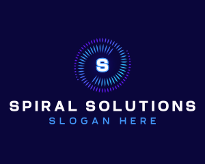 Cyber Spiral Tech logo design