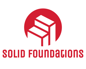 Red Building Stairs logo