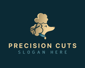 Scissors Poodle Dog logo design