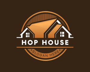 Contractor House Roofing logo design