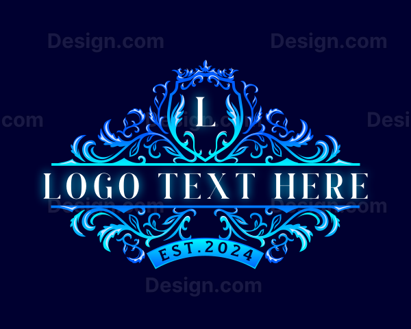 Luxury Floral Shield Logo