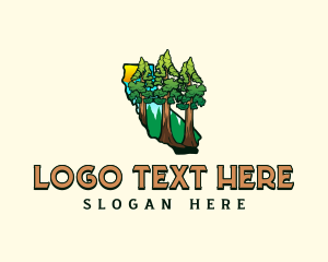 Giant Sequoia Tree California  Logo