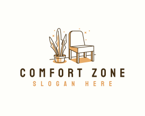 Chair Furniture Seat logo design