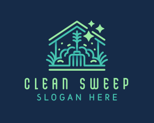 Broom House Cleaning  logo design