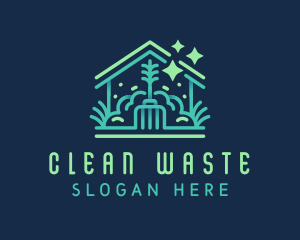 Broom House Cleaning  logo design