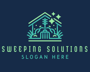 Broom House Cleaning  logo design