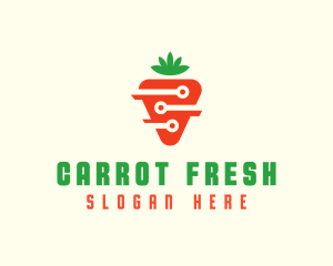 Modern Digital Carrot logo design