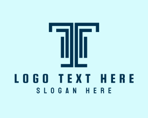 Geometric Pillar Real Estate Logo