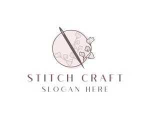 Floral Sewing Needle logo