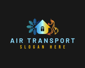 Snowflake Flame House logo design