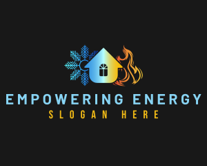 Snowflake Flame House logo design