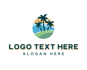 Hostel - Palm Tree Beach Resort logo design