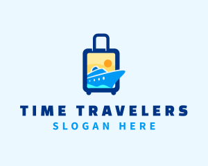 Luggage Ship Travel logo design