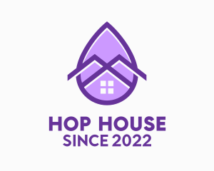 Purple Droplet Housing  logo design