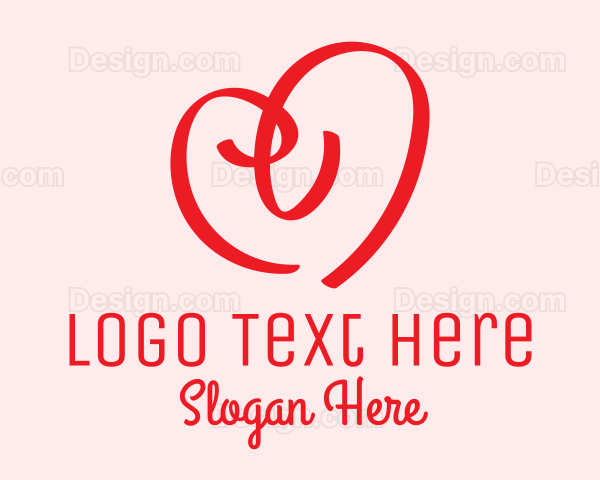 Red Heart Doodle Logo