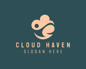 SImple Cloud Person logo design