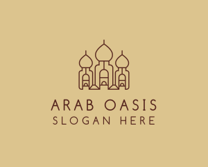 Brown Arabic Palace  logo design