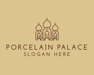 Brown Arabic Palace  logo design