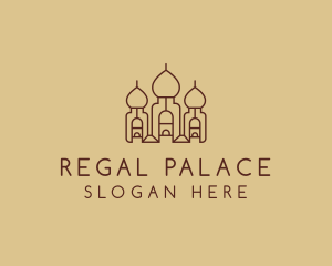 Brown Arabic Palace  logo design