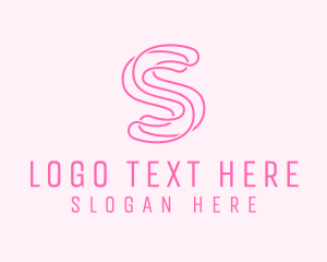 Pink Spa Letter S logo