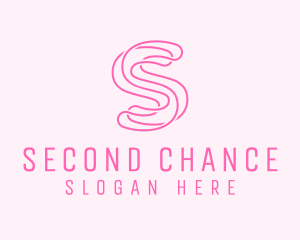 Pink Spa Letter S logo design