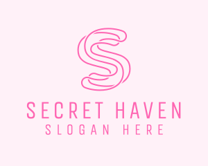 Pink Spa Letter S logo design