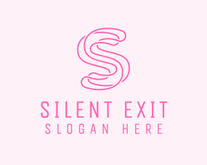 Pink Spa Letter S logo design