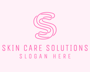 Pink Spa Letter S logo design