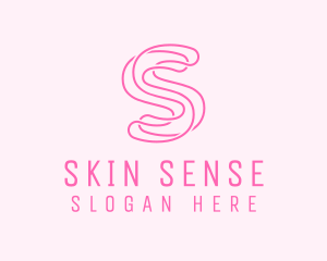 Pink Spa Letter S logo design