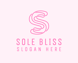 Pink Spa Letter S logo design