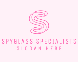 Pink Spa Letter S logo design