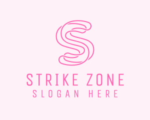 Pink Spa Letter S logo design