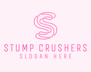 Pink Spa Letter S logo design