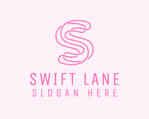 Pink Spa Letter S logo design