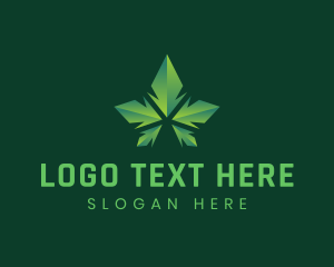 Geometric Cannabis Weed logo