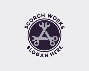 Repair Mechanic Wrench logo design