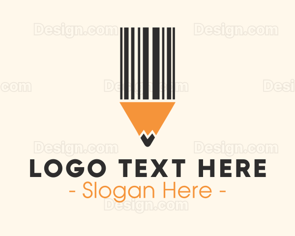 Barcode Scan Pencil Logo