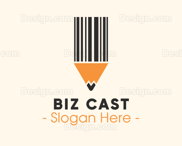 Barcode Scan Pencil Logo